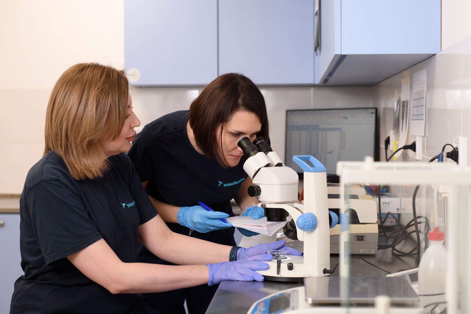 Refugee from Ukraine Yulia, 36, works as supervisor of the “multiplication center” for the Bulgarian company Nasekomo, to improve the industrial cultivation of black soldier fly (Hermetia Illucens)