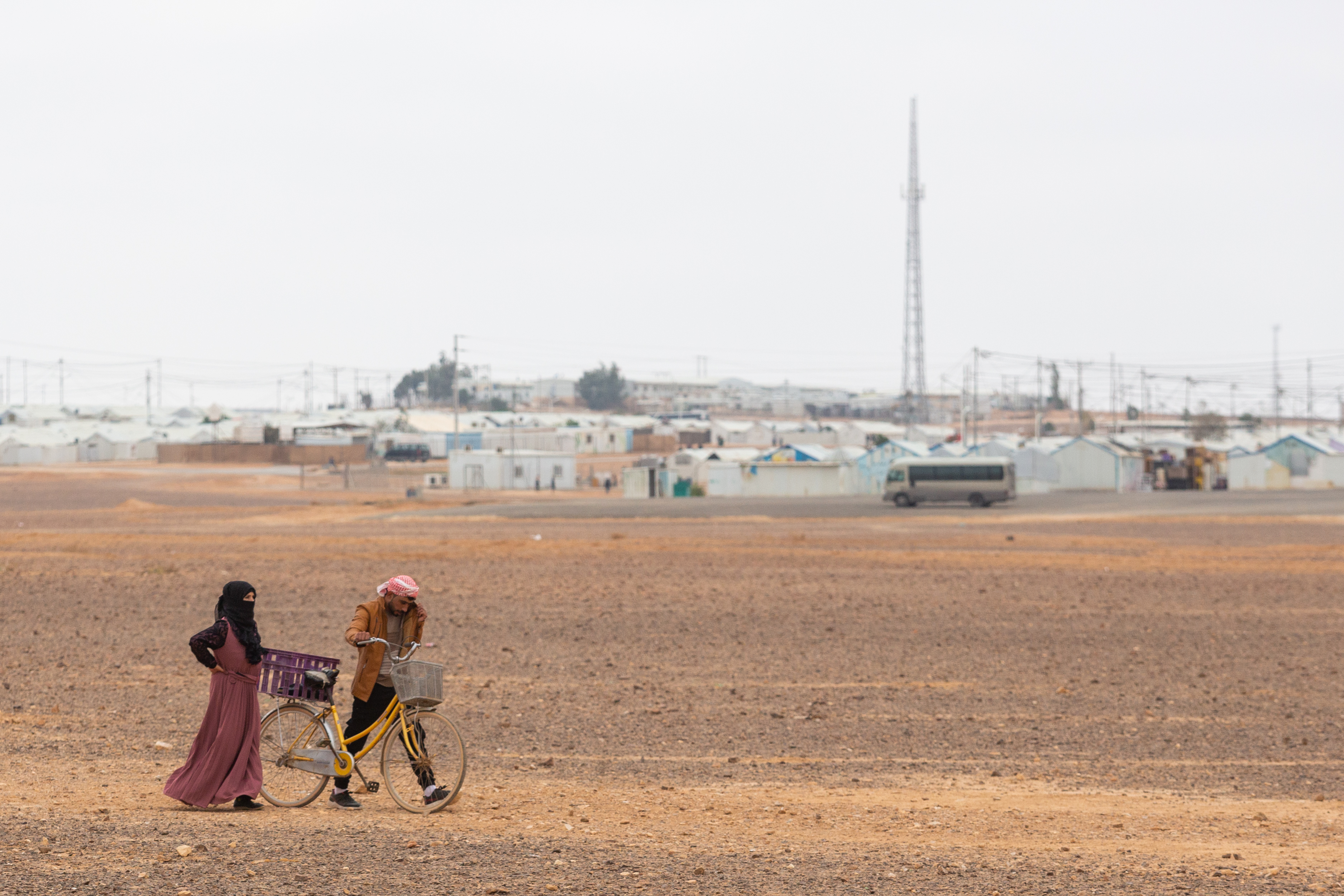 Azraq camp for Syrian refugees in Jordan
