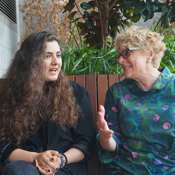 Joelle Sanounou meets with Francesca Beddie