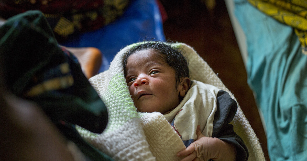 Babies’ clean nappies