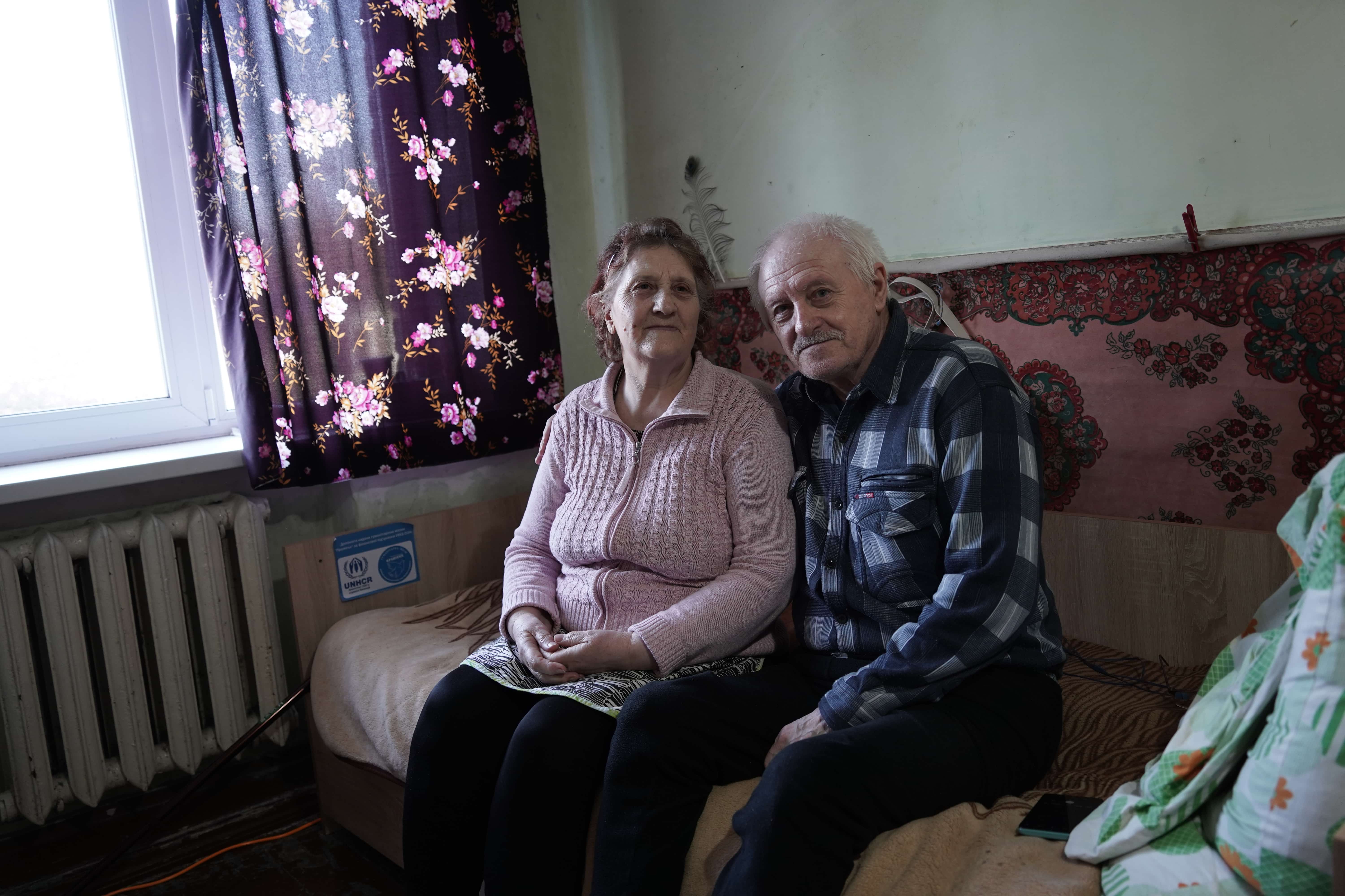 Halyna and Volodymyr found safety at a centre for displaced people in Kremenchuk, Poltava region.