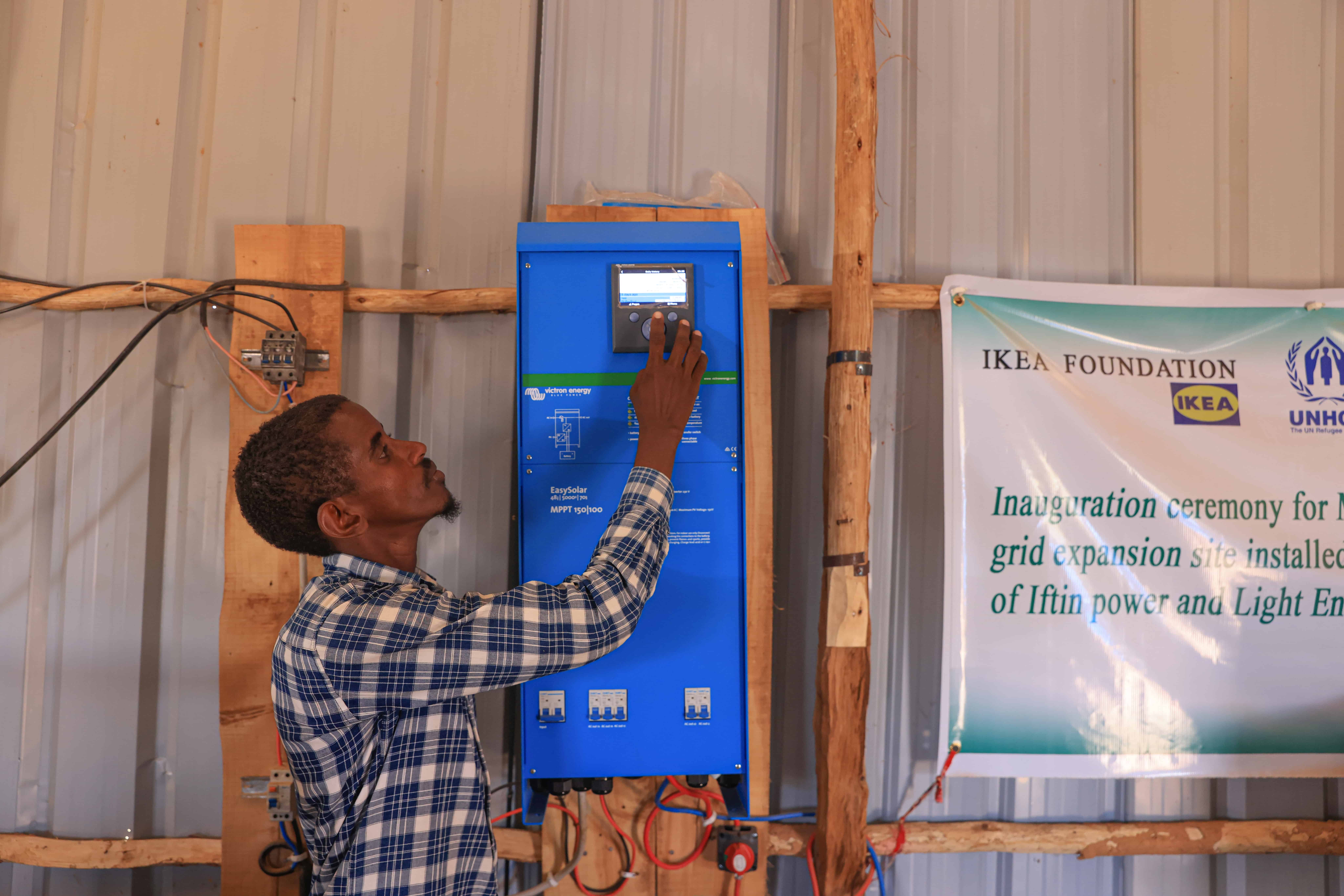 Ethiopia. Elias and the solar mini grid in Ethiopia