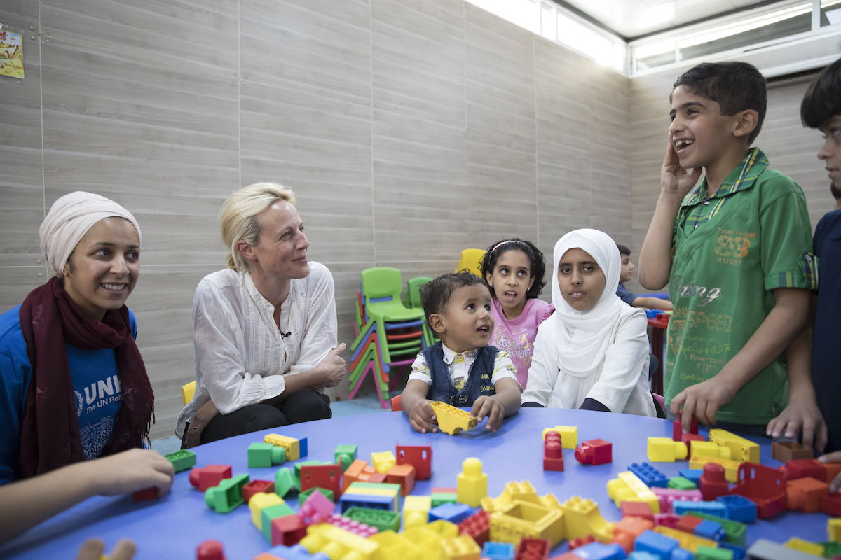 Jordan Australia For Unhcr Special Representative Marta Dusseldorp Meets Children At The Unhcr Registration Centre In Amman