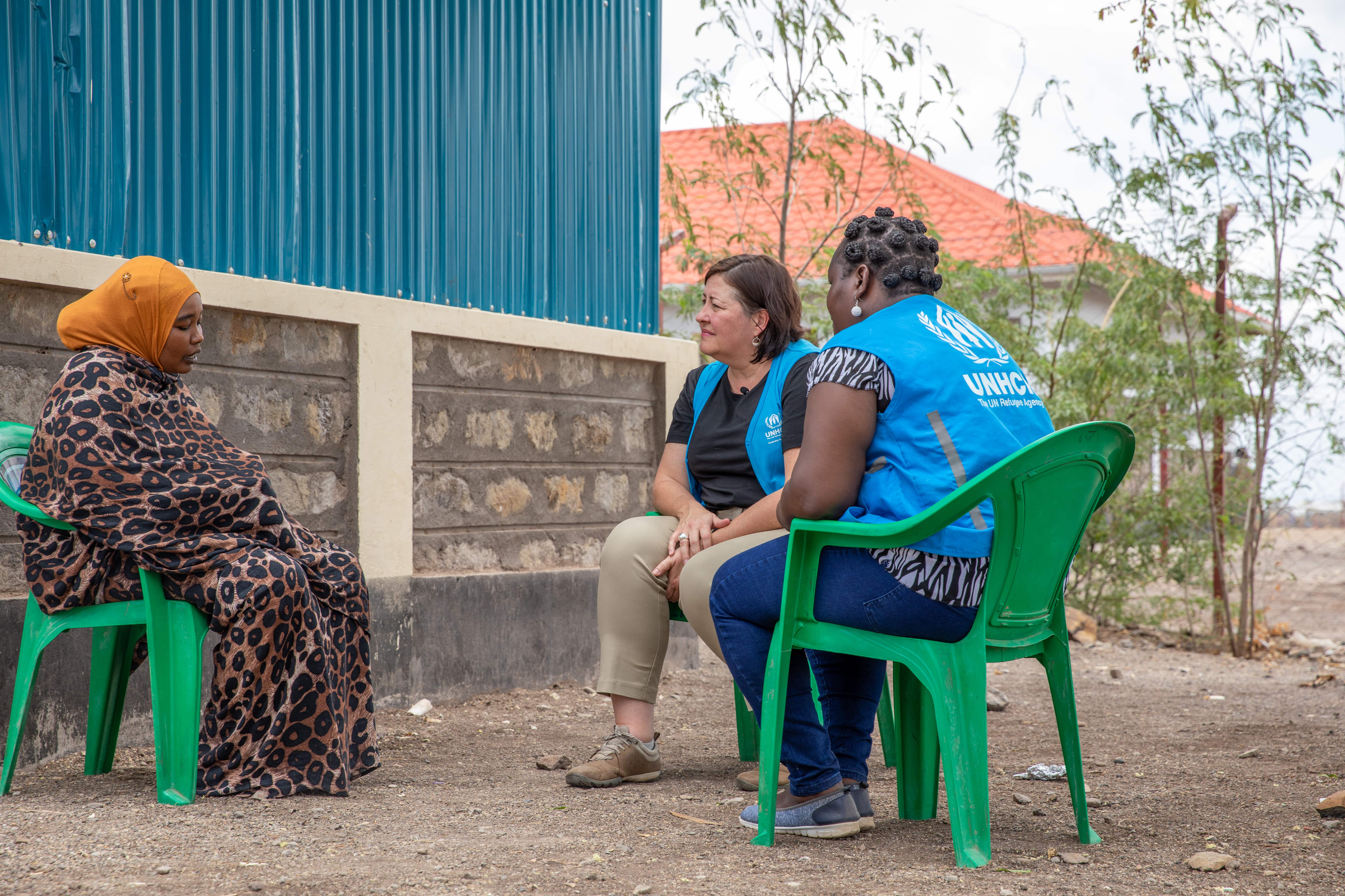 Australia for UNHCR CEO, Trudi Mitchell speaks with Aisha, a community leader from the Oromo community, Ethiopia.