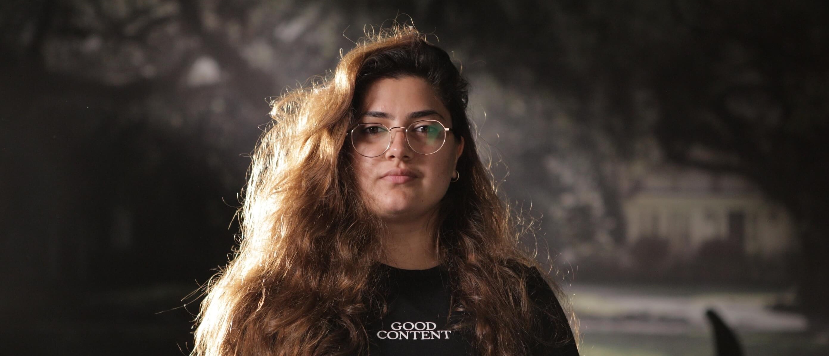 Former Syrian refugee, Joelle Sanounou 