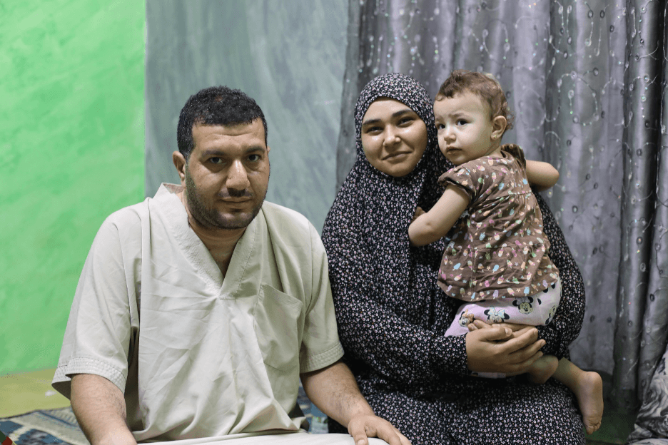 Syrian refugee family. Cash assistance provided by UNHCR helped them get back on their feet.