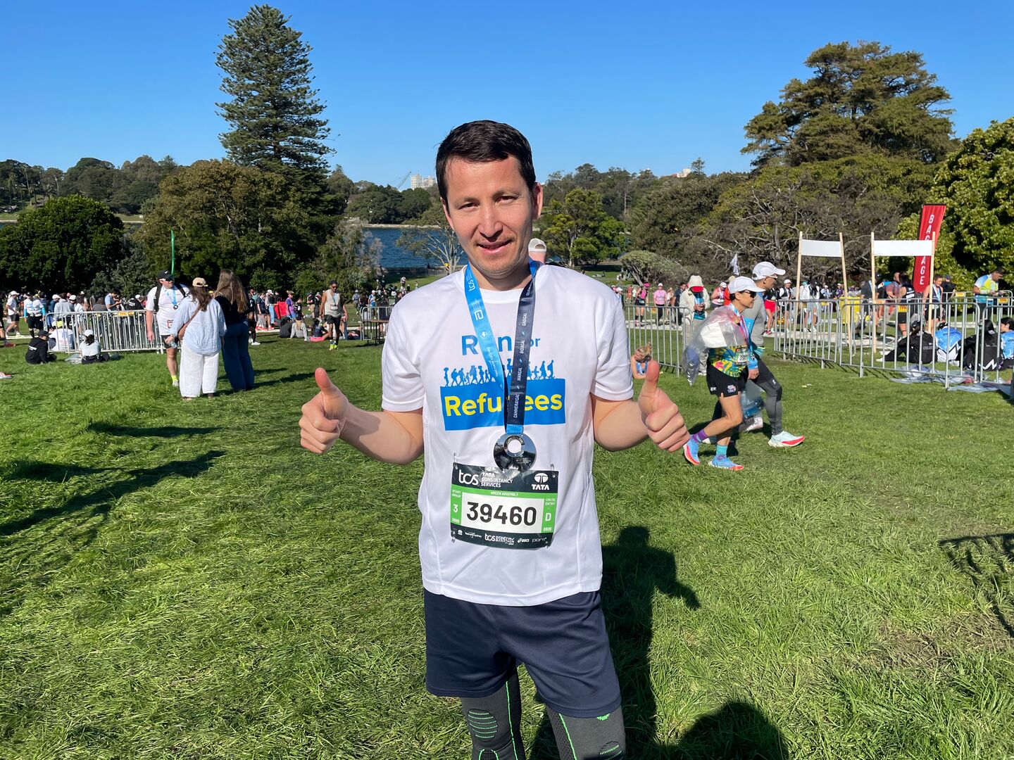 Asif Sultani runs the Sydney Marathon to support refugees 