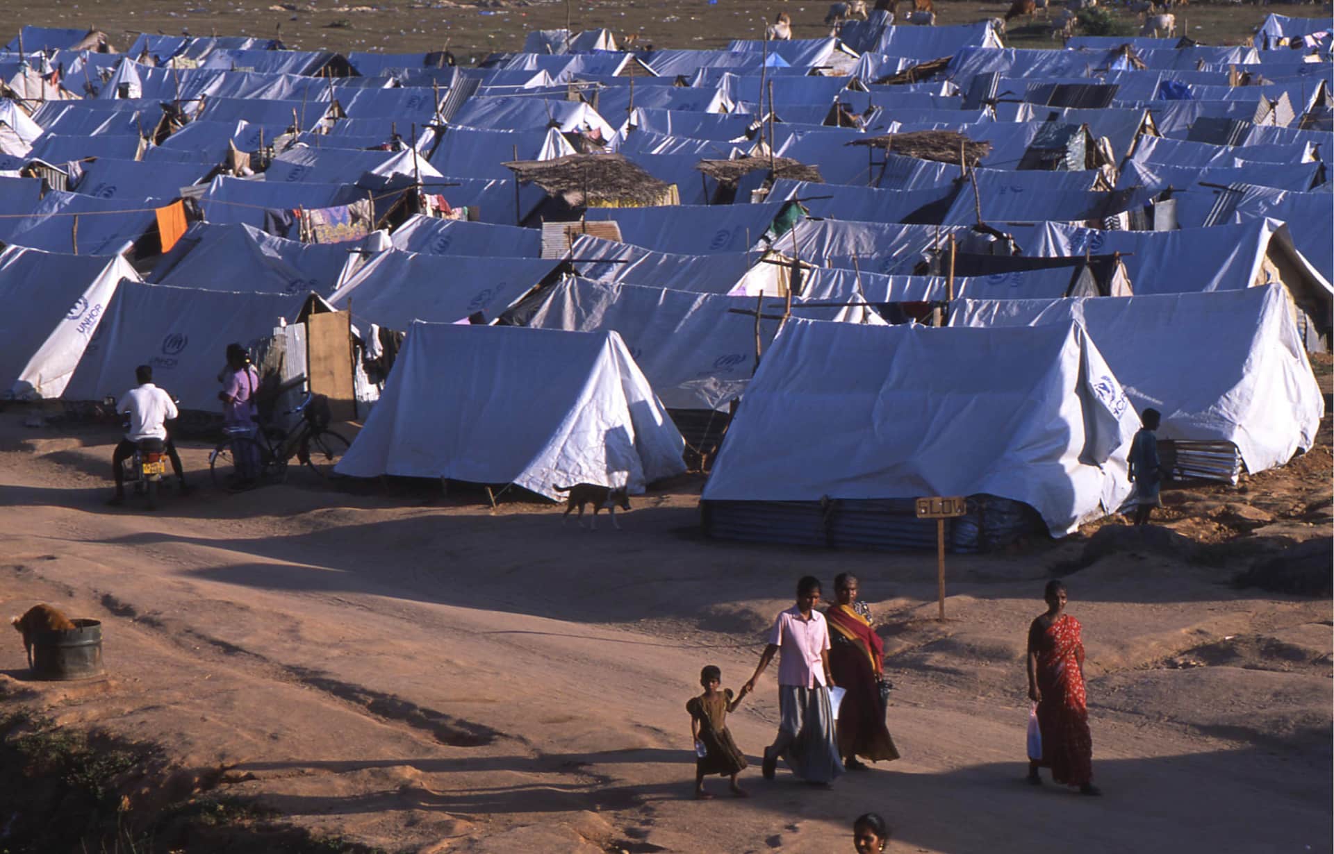 Tents originally used by families displaced by the Boxing Day Tsunami.